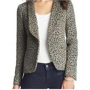 Loft Wool Blend Leopard Print Blazer